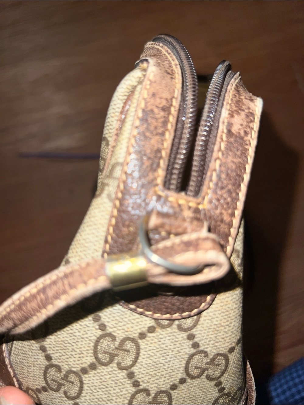 Gucci Beige and Brown GG Canvas Crossbody Bag - Picture 2 of 6